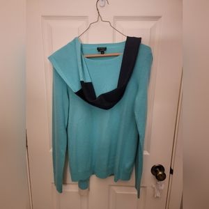 Talbot's cashmere sweater and scarf